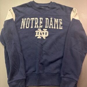 Vintage 90s Notre Dame Fighting Irish Graphic Crewneck Sweatshirt Size Small*